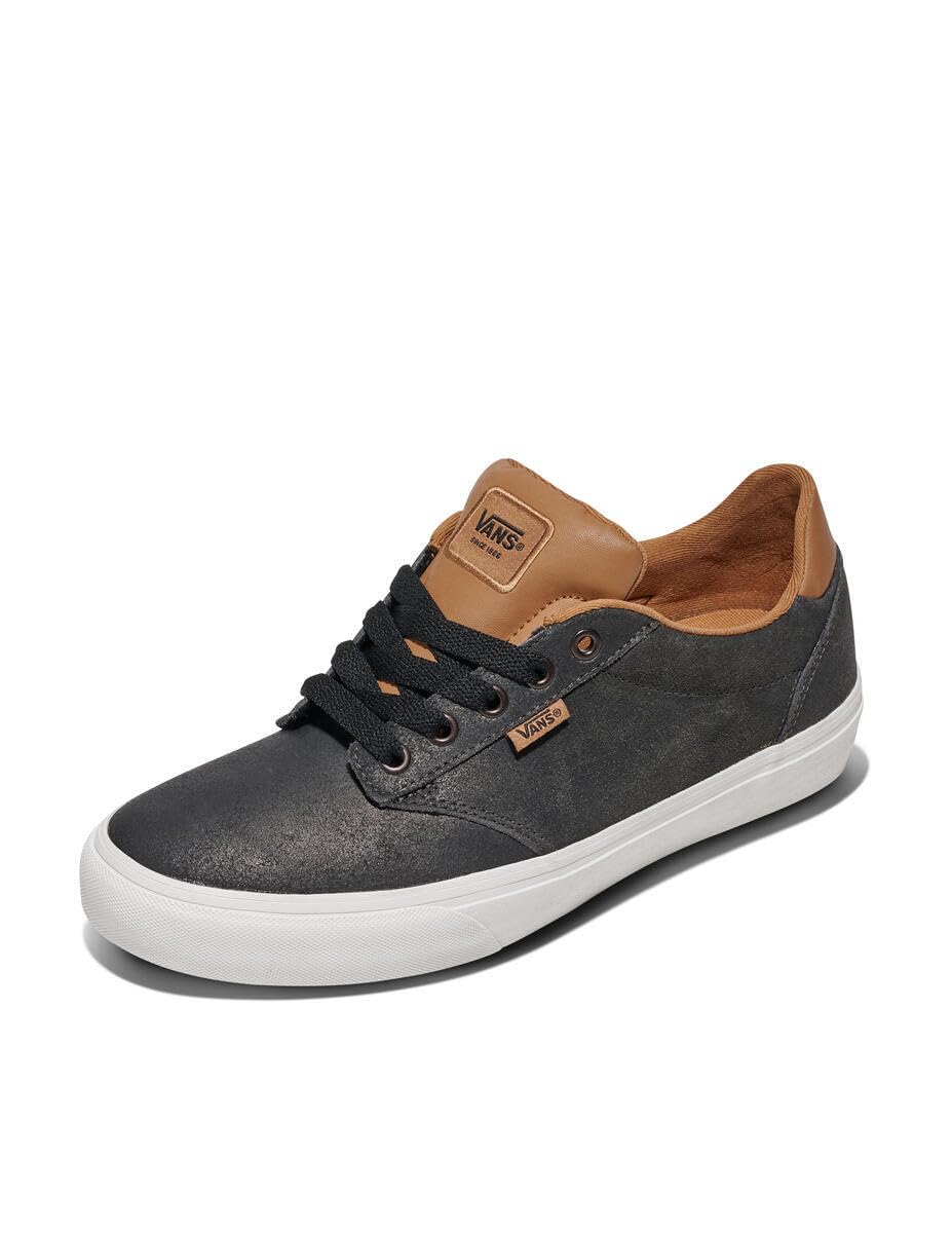 Vans Men's Atwood Deluxe Shoe | Low-Top Fashion Sneakers for Work, Walking & Casual Wear, Soft Suede Black/Brown, 7 Image
