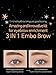 Nakeup Face 3 in 1 Embo Eyebrow 2 Colors, Triangular Pencil, Powder Cushion, Angled Brow Brush, All-In-One techonology (No.01 Light Brown)