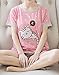 MyFav Young Girls Pajama Cute Cat Pattern Nighty Comfy Shorts Cotton Sleepwear
