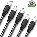 ONSON Micro USB Cable,5Pack 2x3FT 2x6FT 10FT Long Premium Nylon Braided Android Charger USB to Micro USB Charging Cable Samsung Charger Cord for Samsung Galaxy S7 Edge/S7/S6/S4/S3,Note 5/4- BlackWhite