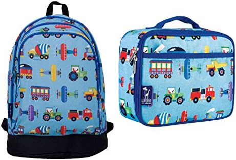 Bundle -- 2 Items - Planes, Trains &amp; Trucks Sidekick Backpack and Matching Lunchbox