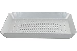 NIYANGLE 9 Inch Square Pizza Baking Pan Perforated Aluminum Tray for Oven Cooking and Dough Baking