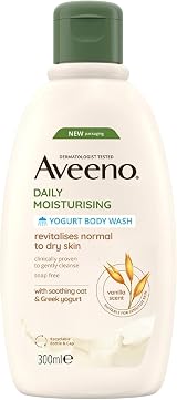 Aveeno Daily Moisturising Yogurt Body Wash 300ml with Prebiotic Oat