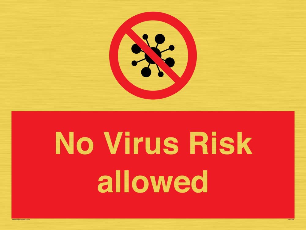 No Risk Signage No Virus Risk allowed - BigaMart