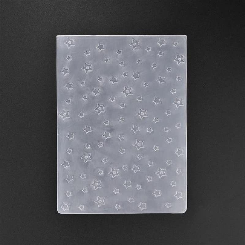 WooYangFun 1PC Merry Christmas Star Background Embossing Folder for Card Making Floral DIY Plastic Scrapbooking Photo Album Card Paper DIY Craft Decoration Template Mold 10.5x14.5cm