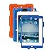 ACEGUARDER Apple Ipad Mini 2 Mini 1&2 Case Waterproof Rainproof Shockproof Kids Proof Case for Ipad Mini 2 Mini 1&2(Gifts Outdoor Carabiner + Whistle + Handwritten Touch Pen) (ORANGE/BLUE)