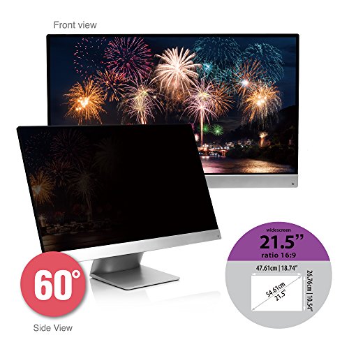 SenseAGE Anti-Blue Light Privacy Screen Protectors Filter for Widescreen Monitor 21.5 inch 16:9(18.74×10.54 / 476.1 x 267.6mm) for Sceptre/ Samsung/ HP/ LG/ Acer/ ASUS/ Dell/ Benq/ AOC/ ViewSonic&PC