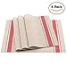 Over the Floor Elegant Placemat Set. Pack of 4 Italian Design Placemats (Red)