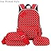 Moonwind Polka Dot 3pcs Kids Book Bag School Backpack Handbag Purse Girls Teen