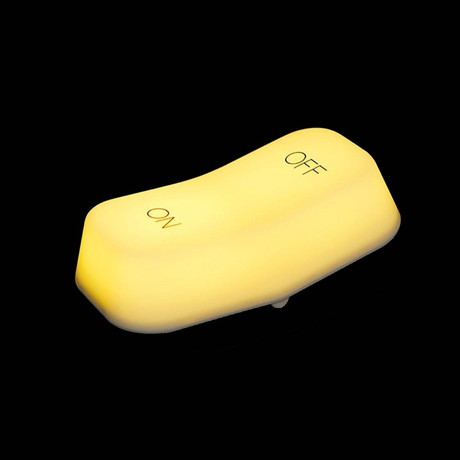 ELECLOVER ON-Off Lamp Night Light Table Lamp USB Charging LED Bedside Lamp with Gravity Sensor, Yellow