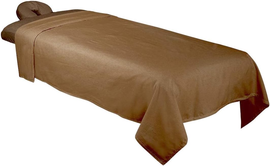 ForPro Premium Flannel 3-Piece Massage Sheet Set, Chocolate, for Massage Tables, Includes Massage Flat Sheet, Massage Fitted Sheet, and Massage Fitted Face Rest Cover: Home & Kitchen