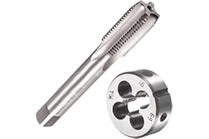 Saipor M14 X 1.5 Metric Tap and Die Set M14 X 1.5mm HSS Straight Fluted Machine Thread Right Hand Screw Tap and Round Threadi
