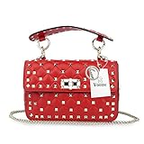 Yoome Genuine Leather Quilted Shoulder Bag Chain