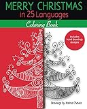 Merry Christmas in 25 Languages - Coloring Book by Karina Chávez