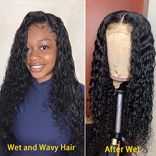 Unprocessed-Human-Hair-Deep-Wave-Wig-Lace-Front-with-Baby-Hair-Pre-Plucked-Natural-Hairline-Wigs-Afro-Kinky-Curly-Lace-Frontal-Glueless-Wigs-for-Women-10A-Virgin-Brazilian-Hair-Water-Wave-Wet-Wavy-Wig