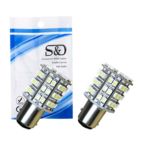S&D 2x Bay15d 1157 60 SMD 3528 led Stop Tail Bulbs Auto p21/5w led car bulbs rear brake Lights White