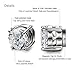 LOYALLOOK Stainless Steel Magnetic Stud Earrings for Men Women Unisex Cubic Zirconia Inlaid 5MM