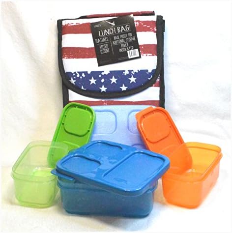 INSULATED LUNCH BAG Bundle with Rubbermaid Lunch BLOX Sandwich Kit - USA