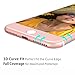 F-color Compatible Full Screen Cover Tempered Glass Screen Protector Replacement for iPhone 8 Plus, iPhone 7 Plus Screen Protector, Rose Gold, 5.5 Inch