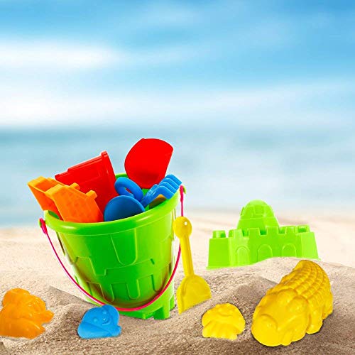 image for FunsLane Outdoor Beach Sands Toys Set, with Bucket, Rake, Sand Play To