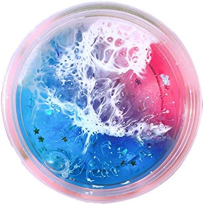 KKYT Fluffy Slime, Clay Floam Slime Scented Sludge Mud Putty Slime Toys Crystal Dreamy Color Mixing DIY Sequin Putty Cloud Slime Stress Relief Toys Super Soft and Non-Sticky for Kids and Adults (B)