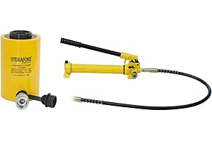 HYDRAFORE Hydraulic Hand Pump with Single-Acting Hollow Ram Cylinder (20tons 2")