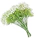Duovlo Artificial Baby Breath Flower Gypsophila White for Wedding Home Decor Gift,Pack of 8 (NO Basket)