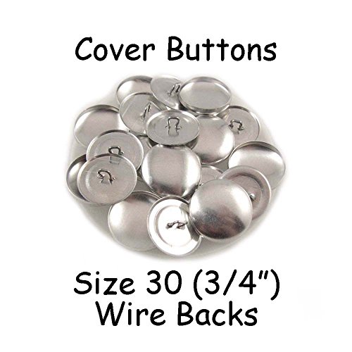 Cover Buttons - 3/4" (SIZE 30) - WIRE BACKS - QTY 50