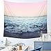 Birsppy Sea Waves Tapestry Wall Hanging Ocean Tapestry for Dorm, Pink, W59 L51