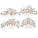 Frcolor Crystal Rhinestone Comb, 4pcs Bridal Pearl Flower Hair Pins Hair Clips for Wedding Party