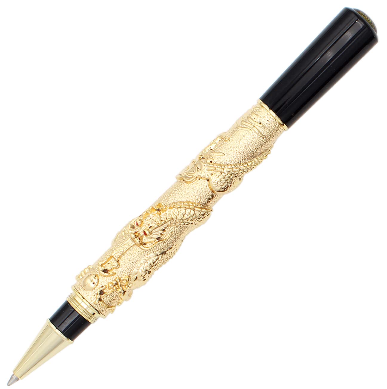 Gullor Noble Golden Classical Chinese Dragons Style 3D Carved Rollerball pen