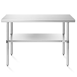 KUTLER Stainless Steel Table 24 x 48 Inches, NSF