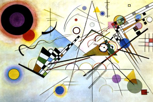 COMPOSITION VIII 1923 GEOMETRIC ELEMENTS FLOAT FREE BAUHAUS PERIOD BY VASILY KANDINSKY LARGE PRINT REPRO
