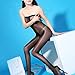 Black Color QueensHot Sexy Erotic Silky Shiny Lingerie Babydoll Teddy Tube Body Catsuit Stocking Tigh-High,Black,Large