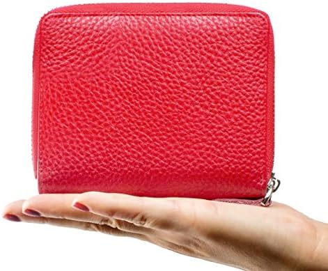Privé RFID Blocking Women's Wallet - Luxury Geniune Leather Wallet - Identity Theft Protection and Credit Card Protector - Keep Credit Card Information Safe and Secure - Red