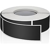 Black Rectangle Stickers 3 x 1 Inch Color Coding Labels Vinyl Roll Self-Adhesive Waterproof Removable 500 PCS
