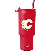 Simple Modern Officially Licensed NHL 30 oz Tumbler with Flip Lid and Straws | Hockey Insulated Cup Stainless Steel | Gifts for Men Women | Trek Collection