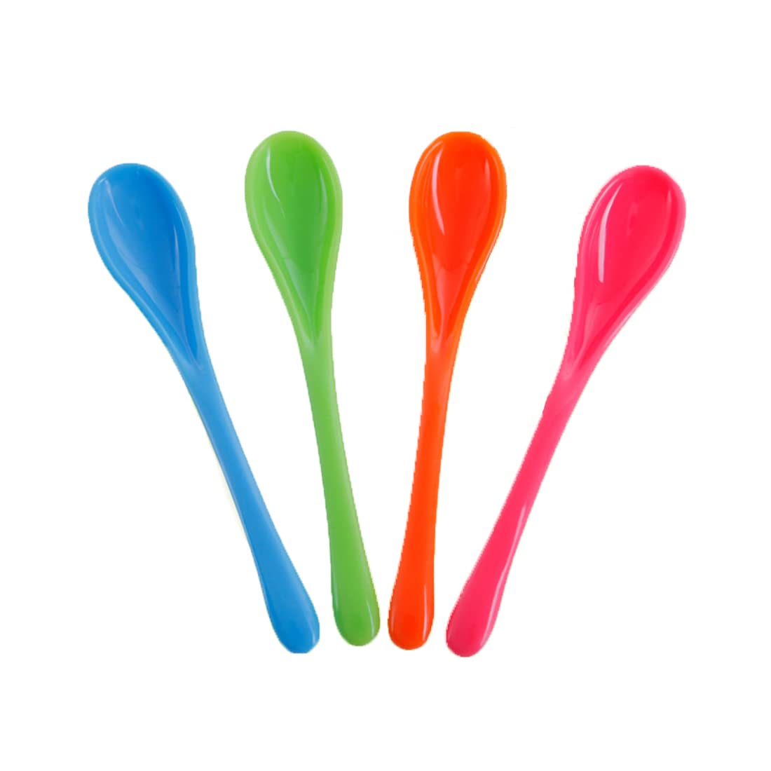 SURALIN 4-Piece Colorful Plastic Spoons Set, Lightweight and Durable, Ideal for Parties and Events