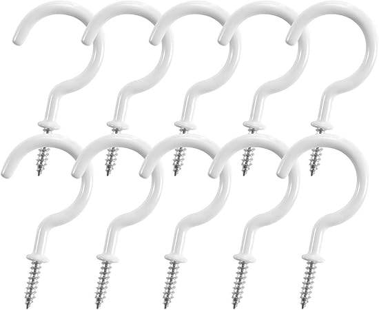 Amazon Com Aomgd 10 Pcs 2 Inches Ceiling Hooks Cup Hooks Screw