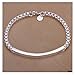 NYKKOLA New Fashion Beautiful 925 Silver Classic Hand Chian Bracelet Bangle
