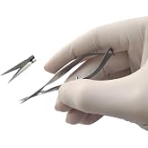 RWD VANNAS Micro Spring Scissors, 3.2" Straight Tapered Tip (S11001-08) | Extra Sharp Spring Action Squeeze Scissors for Lab Research, Stitch Cutting, Embroidery, Eye, Skin and Veterinary Surgery