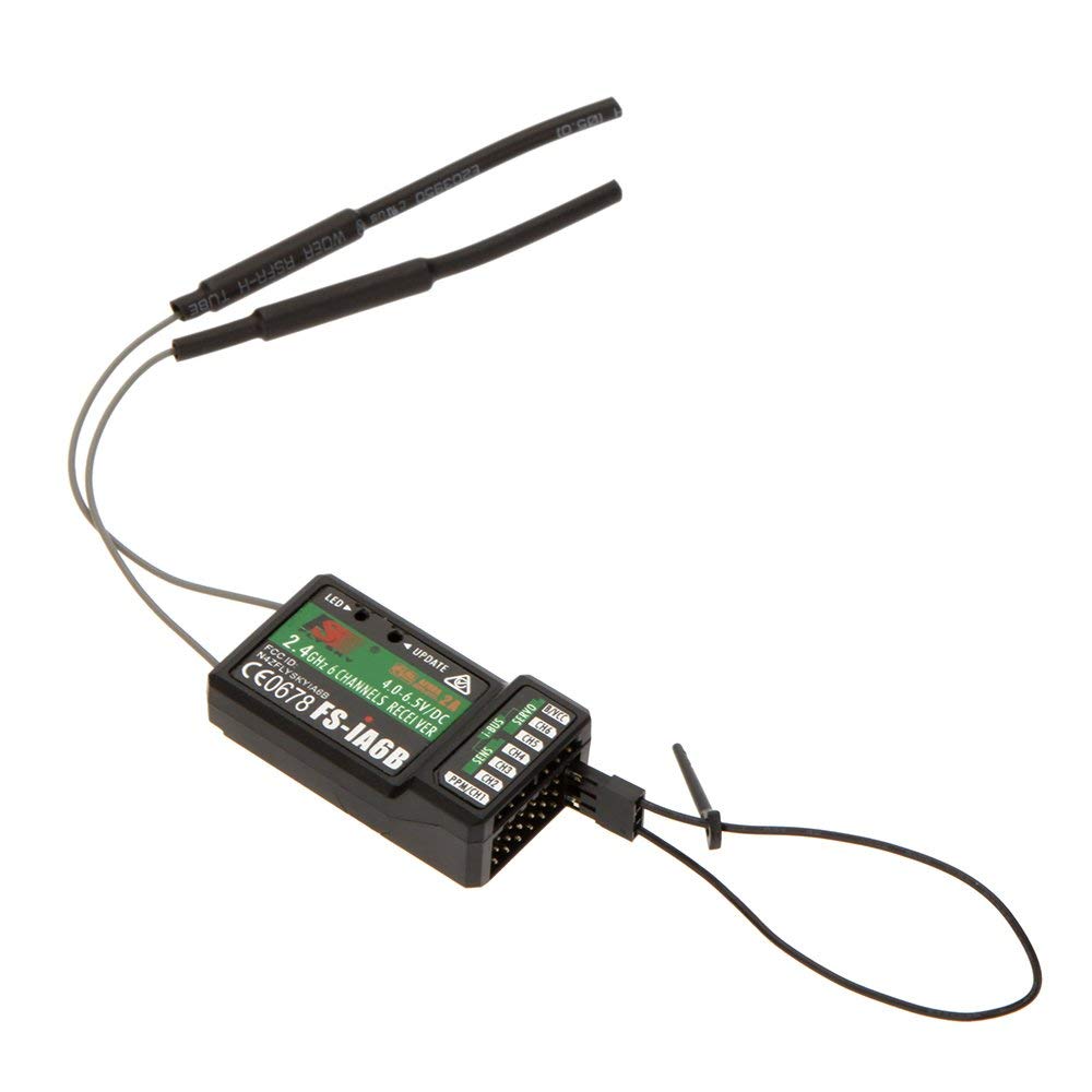 ICQUANZX 6 Ch Receiver PPM Output,with iBus Port Compatible i4 i6 i10 Transmitter,for 2.4G Flysky FS-iA6B remote control