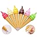 Koogel 6 Pcs Ice Cream Pen, 5.7Inch Cute Ballpoint Pens Ice Cream Party Favor Ice Cream Cone Pens for Party Presents Kids Party Favor School Supplies