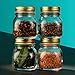 Bormioli Rocco Quattro Stagioni Small Glass Mason Jars 5 Ounce Mini Jars (6-Pack) with Metal Airtight Lid, For Jam, Jelly, baby food, Crafts, Spices, Dry Food Storage, Wedding favors, Decorating Jar