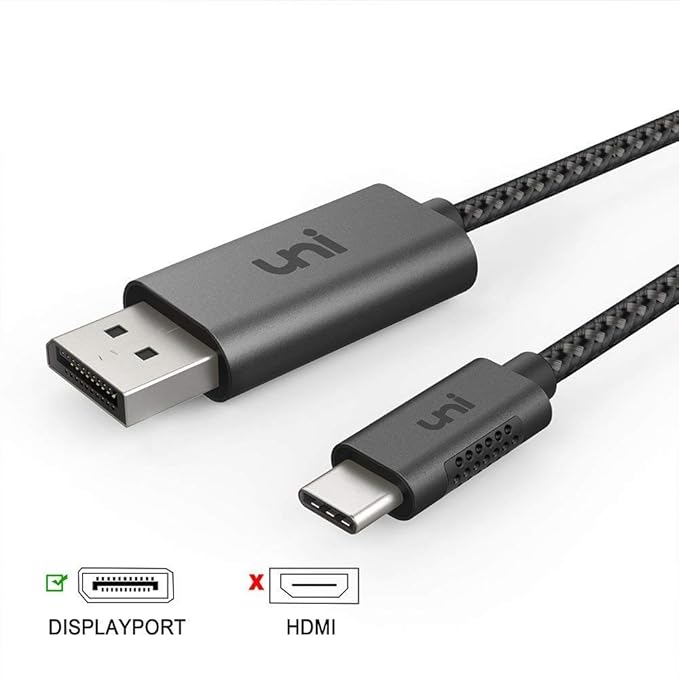 USB C to DisplayPort Cable(4k60Hz), uni Type C to DisplayPort Cable