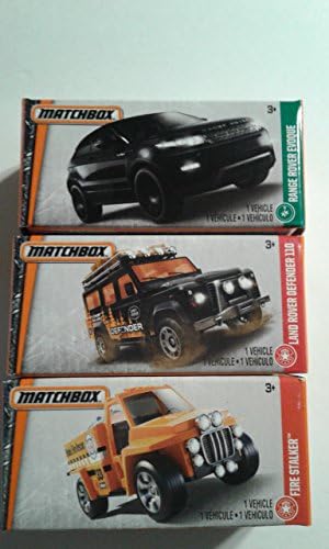Matchbox Power Grabs Set of 3 - Range Rover Evoque + Land Rover Defender 110 + Firestalker