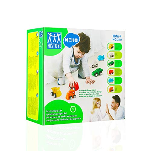 image for HISTOYE Cars and Trucks Toys for 1 2 + Year Old Boys & Girls, 6 Pack P