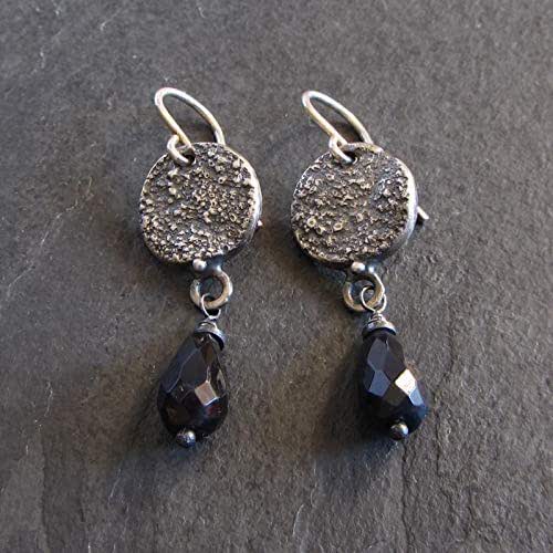 Sterling silver and black onyx briolette earrings Amazon.ca Handmade