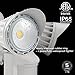 LEONLITE Dual-Head Motion-Activated LED Outdoor Security Light, Waterproof, Photocell Included, Newly Added DIM Mode, 5000K Daylight, 25W (200W Halogen Eqv.) Area Lighting for Yard, Garage, White