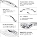 Rhinestone Crystal Cabinet Pulls Solid Aluminium Alloy Handles for Drawer Dressers Cabinets Bookcase Cupboard Kitchen Furniture (5.04inch/128mm, White)